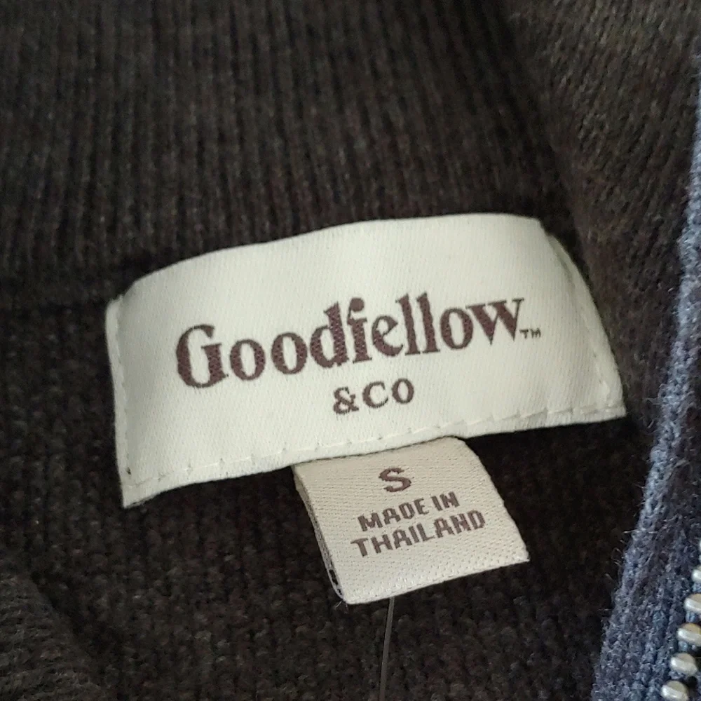 NWT Goodfellow & Co Men's 1/4 Zip Lightweight Pullover Sweater Grey Size S
